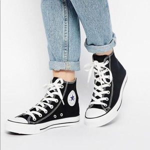 NWOT Black High Top Converse Mens 4 Womens 6